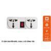 Ổ Cắm- Phích Căm Chia 2 Ổ, Kèm Công Tắc, Chuyển Từ 1 Ổ Sang 2 Ổ Căm Loại 3 Chấu, Công Suất 2000W - TakyShop 8606 2 8606 2