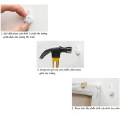 Móc Đóng Đinh 3 Chân, Móc Treo Tranh, Ảnh, Đồng Hồ, Móc An Toàn, Chắc Chắn, Dễ Dàng Sử Dụng. TakyShop 2220Set10 4 z2269016234904 26b64edab0e802be089d17c7f4e22698 1